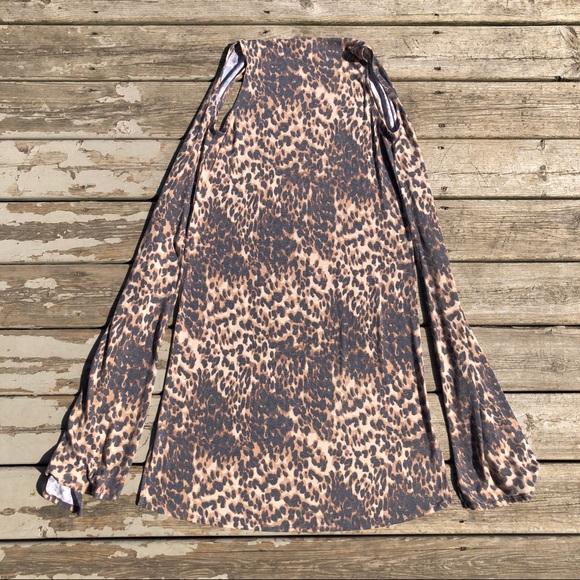 LuLaRoe Leopard Print Joy Vest Sleeveless Duster S - Picture 4 of 8